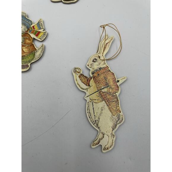 Vintage B. Shackman & Merrimack Alice In Wonderland & Kitty Ornaments Lot Of 6 - Picture 5 of 13